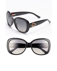 Gucci 56mm Polarized Sunglasses Black One Size
