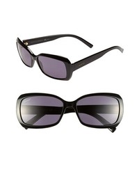 Gucci 56mm Sunglasses Shiny Black One Size