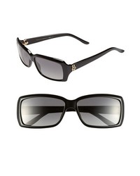 Gucci 57mm Polarized Sunglasses Black One Size
