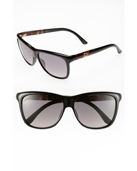 Gucci 57mm Retro Sunglasses Black One Size