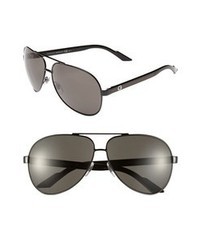 Gucci Aviator Sunglasses Black Shiny One Size