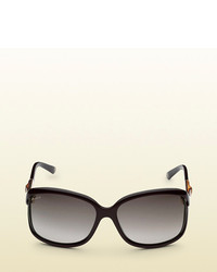 Gucci Black Bamboo Sunglasses