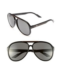 Gucci Gg1627s M 59mm Sunglasses Shiny Black One Size