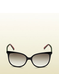 Gucci Rubber Effect Web Sunglasses