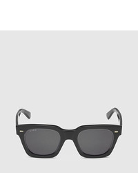Gucci Havana Acetate Square Frame Sunglasses