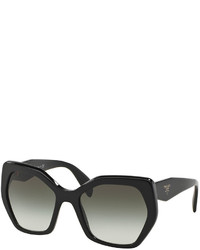 Prada Heritage Hexagonal Sunglasses Black
