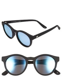 Le Specs Hey Macarena 51mm Polarized Retro Sunglasses Black Rubber