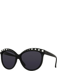Italia Independent I Lux Glossy Cat Eye Sunglasses Black