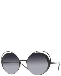 Italia Independent I Metal Thin Butterfly Sunglasses Black