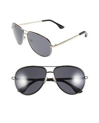 Isaac Mizrahi New York 59mm Aviator Sunglasses Black Gold One Size