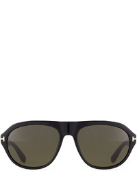 Tom Ford Ivan Shiny Acetate Sunglasses Black