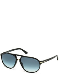 Tom Ford Jacob Shiny Aviator Sunglasses Blackturquoise