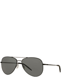 Oliver Peoples Kannon 59 Polarized Sunglasses Black