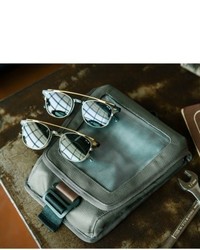 Shwood Kennedy 50mm Polarized Sunglasses Black Iron Resin Grey