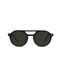 CHRISTOPHER CLOOS Larvotto 49mm Polarized Round Sunglasses In Noireblack Dark At Nordstrom