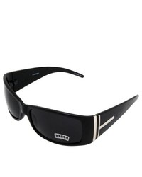 LCM Home Fashions Vanta Black Sport Wrap Sunglasses
