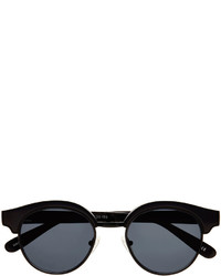Le Specs Luxe Cleopatra Monochromatic Semi Rimless Sunglasses Black