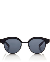 Le Specs Luxe Cleopatra Monochromatic Semi Rimless Sunglasses Black