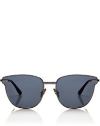 Le Specs Luxe Pharaoh Square Monochromatic Sunglasses Black