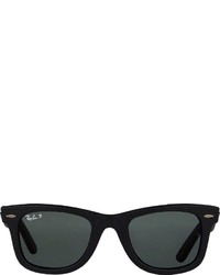 Ray-Ban Leather Wayfarer Sunglasses Black