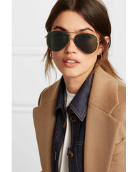 Victoria Beckham Loop Aviator Style Tortoiseshell Acetate And Gold Tone Sunglasses