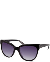 Derek Lam 10 Crosby Luxor Classic Cat Eye Acetate Sunglasses Black