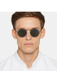 Oliver Peoples M 4 Round Frame Black Tone Metal Sunglasses