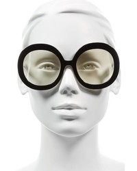 Alice + Olivia Melrose 56mm Round Sunglasses