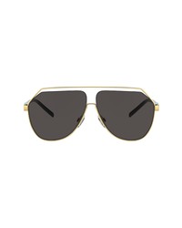 Dolce & Gabbana Metal Man 35mm Aviator Sunglasses In Gold At Nordstrom
