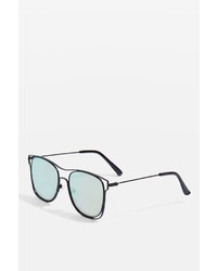 Topshop Metal Wire Rimless Square Sunglasses