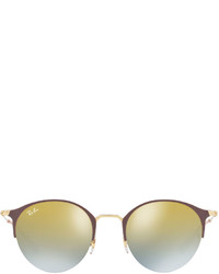 Ray-Ban Mirrored Iridescent Round Sunglasses