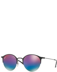 Ray-Ban Mirrored Iridescent Round Sunglasses