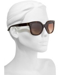 Tory Burch Modern T 54mm Gradient Cat Eye Sunglasses Black Polar
