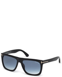 Tom Ford Morgan Thick Square Acetate Sunglasses Black