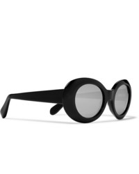 Acne Studios Mustang Round Frame Mirrored Acetate Sunglasses