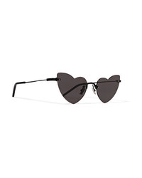Saint Laurent New Wave Loulou Heart Shaped Metal Sunglasses