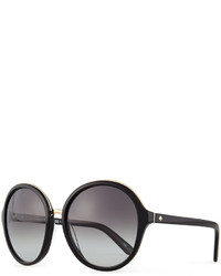 Kate Spade New York Bernadette Round Sunglasses Black, $175 | Neiman Marcus  | Lookastic
