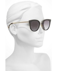 Kate Spade New York Jazzlyn 51mm Cat Eye Sunglasses Black Gold