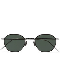 Eyevan 7285 Octagonal Frame Gunmetal And Silver Tone Sunglasses