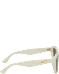 Bottega Veneta Off White Shiny Sunglasses