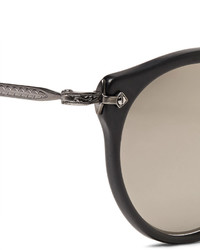 Oliver Peoples Op 505 Round Frame Acetate And Gunmetal Tone Sunglasses