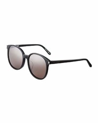 Saint Laurent Oval Plastic Sunglasses Black