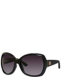 Gucci Oversized Diamantissima Square Sunglasses Black