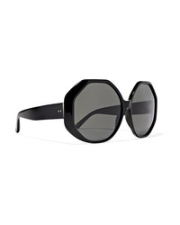 Linda Farrow Oversized Round Frame Acetate Sunglasses