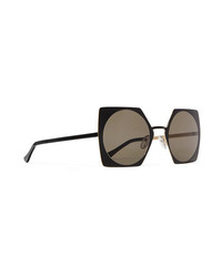 Marni Oversized Square Frame Acetate And Gold Tone Sunglasses