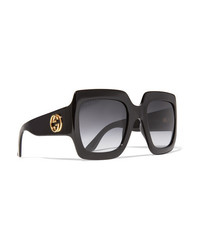 Gucci Oversized Square Frame Acetate Sunglasses