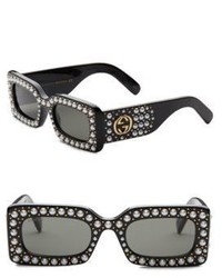 Gucci Pearly 50mm Rectangular Sunglasses