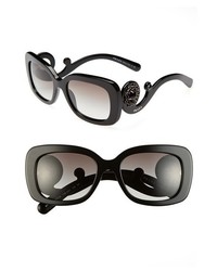 Prada 54mm Polarized Sunglasses Black One Size