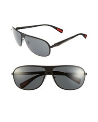 Prada 62mm Aviator Sunglasses Black One Size