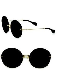 Miu Miu Retro Noir Round Acetate Sunglasses